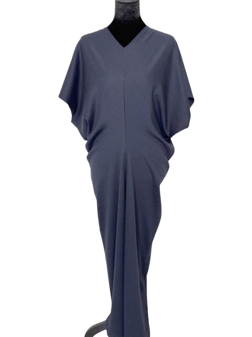 Banana Republic Navy Blue Draped Maxi Dress